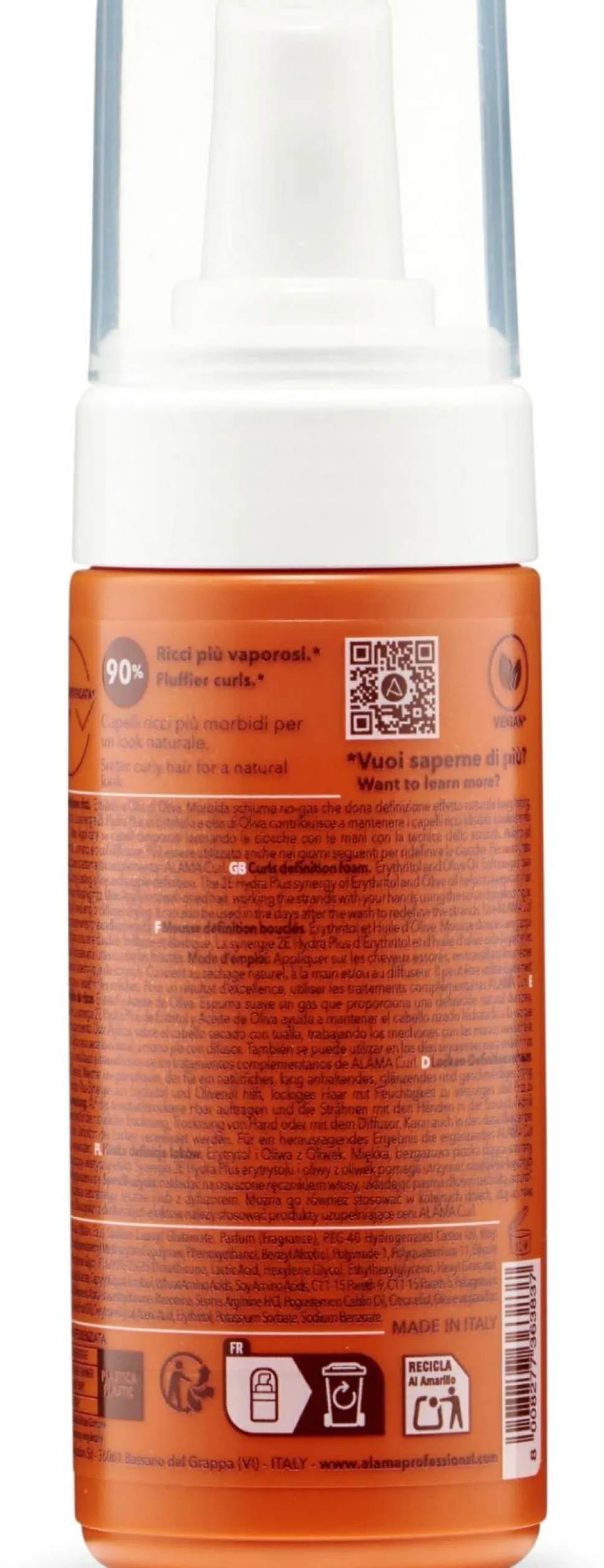 Schaum für lockiges Haar