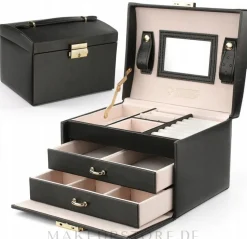 Schmuck- und Uhrenbox PD49CZ schwarz