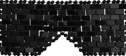 Schwarze Obsidianmaske