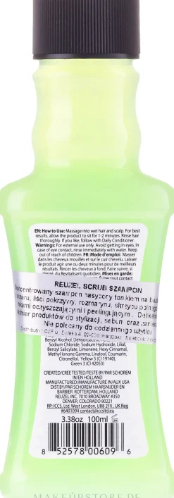 Scrub Shampoo zum Entfernung von Pomaden