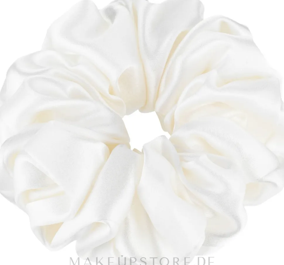 Scrunchie-Haargummi aus Naturseide milchweiß Largy