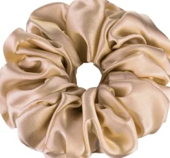 Scrunchie-Haargummi aus Naturseide golden Largy