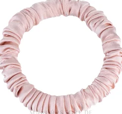 Scrunchie-Haargummi aus Naturseide in Puderfarbe Skinny