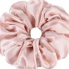 Scrunchie-Haargummi aus Naturseide in Puderfarbe Largy