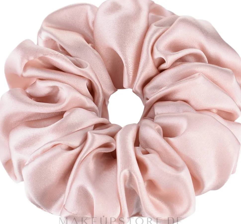 Scrunchie-Haargummi aus Naturseide in Puderfarbe Largy