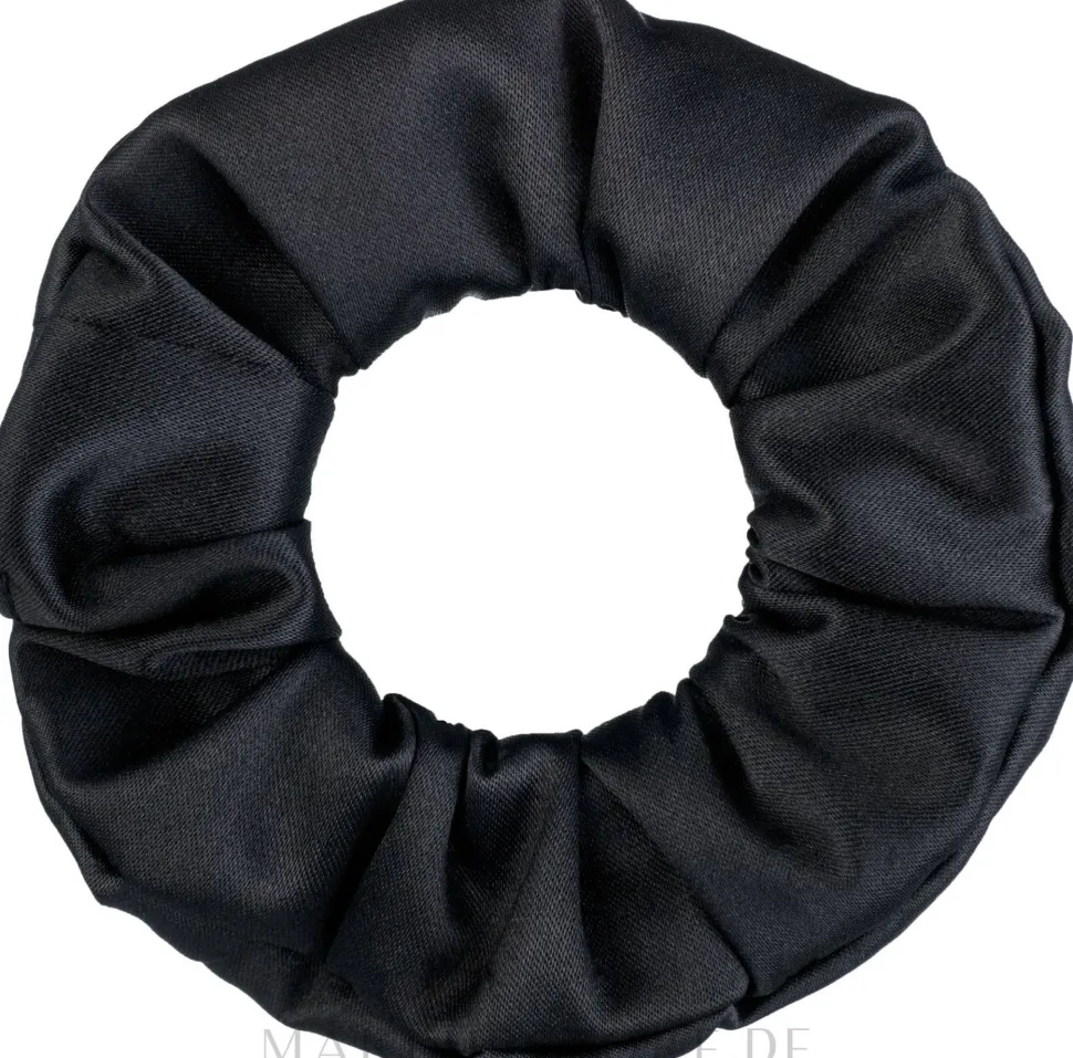 Scrunchie-Haargummi Satin Classic schwarz