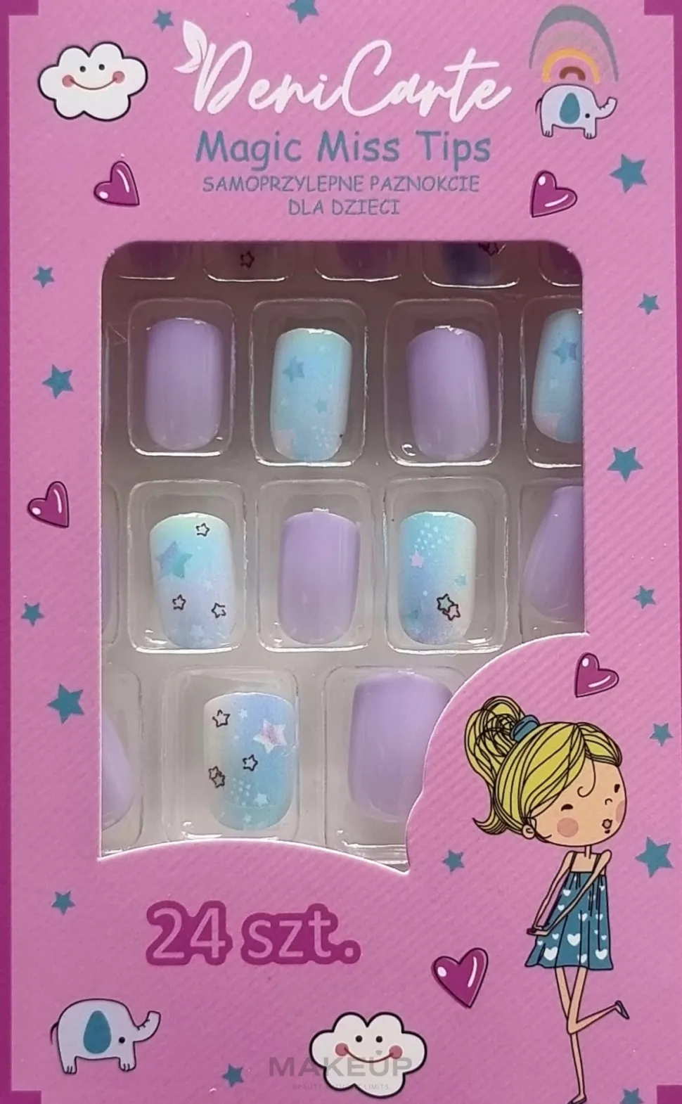 Selbstklebende Nägel für Kinder 910 Sterne 24 St.