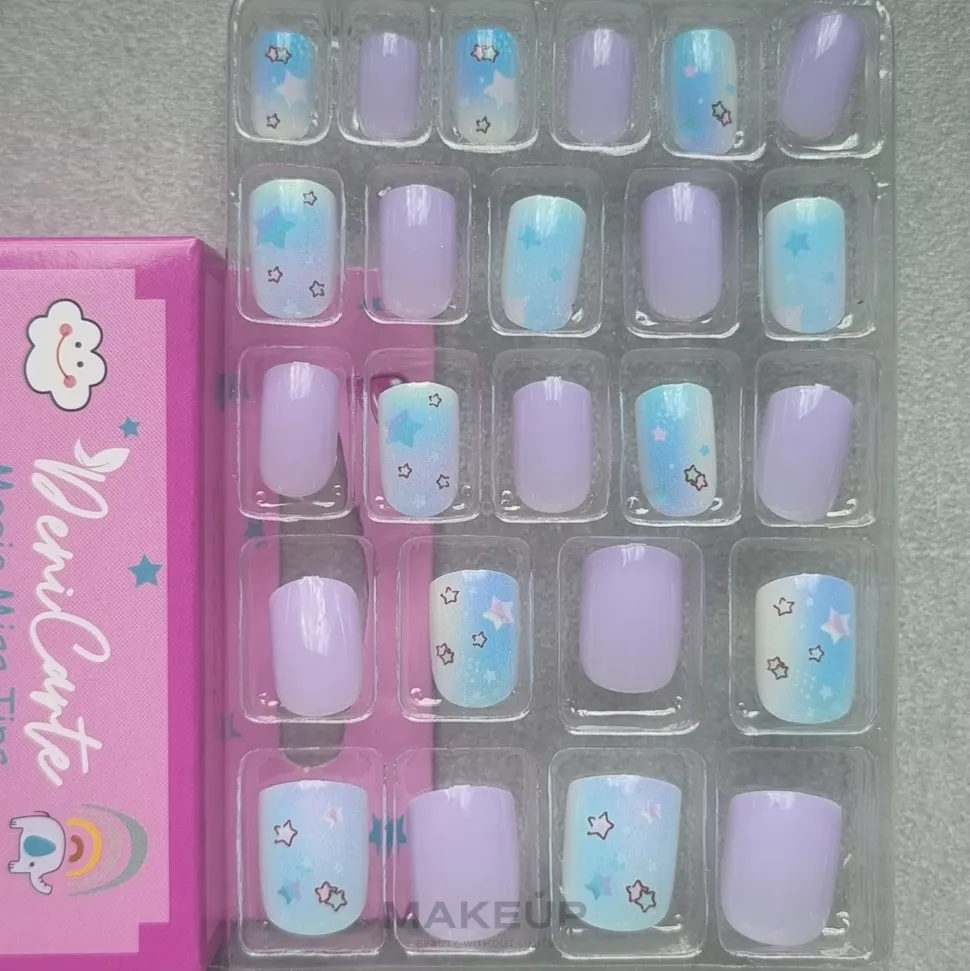 Selbstklebende Nägel für Kinder 910 Sterne 24 St.