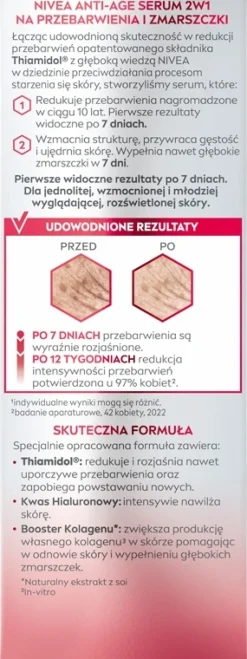 Serum gegen Pigmentflecken und Falten 2 in 1