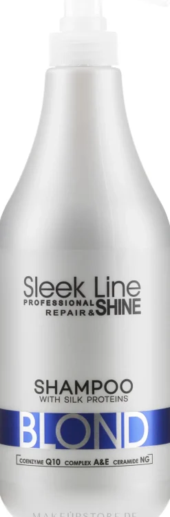Shampoo mit Seide für blonde und graue Haare