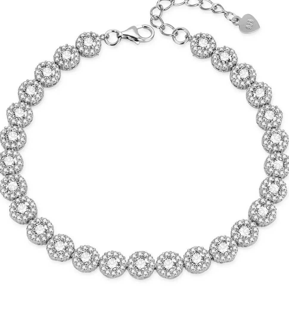 Silberarmband mit Zirkoniasteinen
