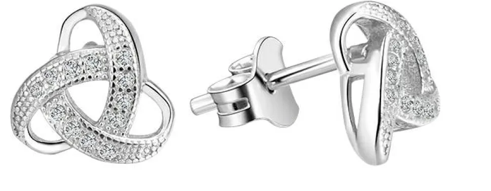 Silberne Knoten-Ohrringe