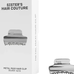 Silberne Maxi Haarspange aus Metall