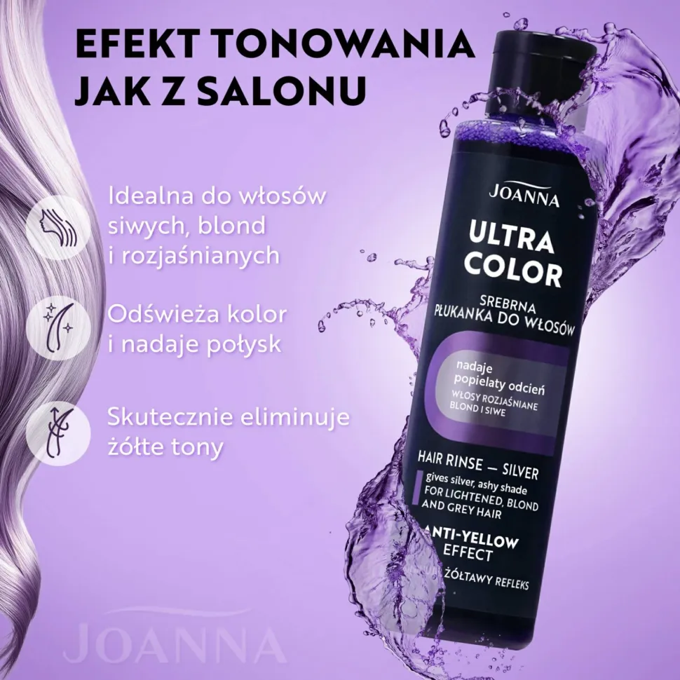 Silberne Tönungsspülung für aufgehelltes, blondes und graues Haar