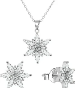 Silber-Set 'Schneeflocken'