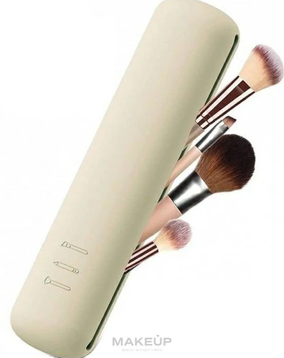 Silikonhülle für Make-up-Pinsel cremefarben