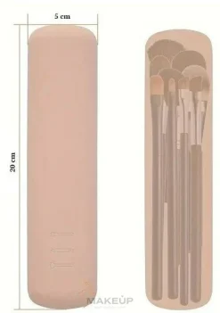 Silikonhülle für Make-up-Pinsel cremefarben