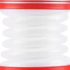 Silikon-Masturbator mit Sanduhrform und Ventilstruktur rot-weiß