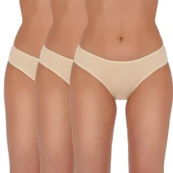 Slips, Basic Panties 001, beige, 3 Stück