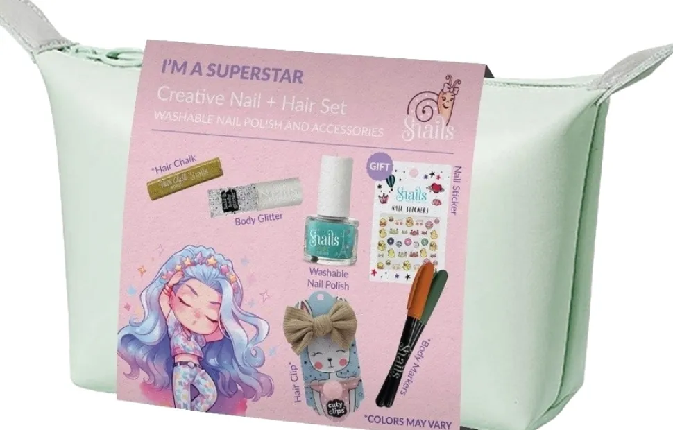 Snails I'm A superstar Creative Nail + Hair Set