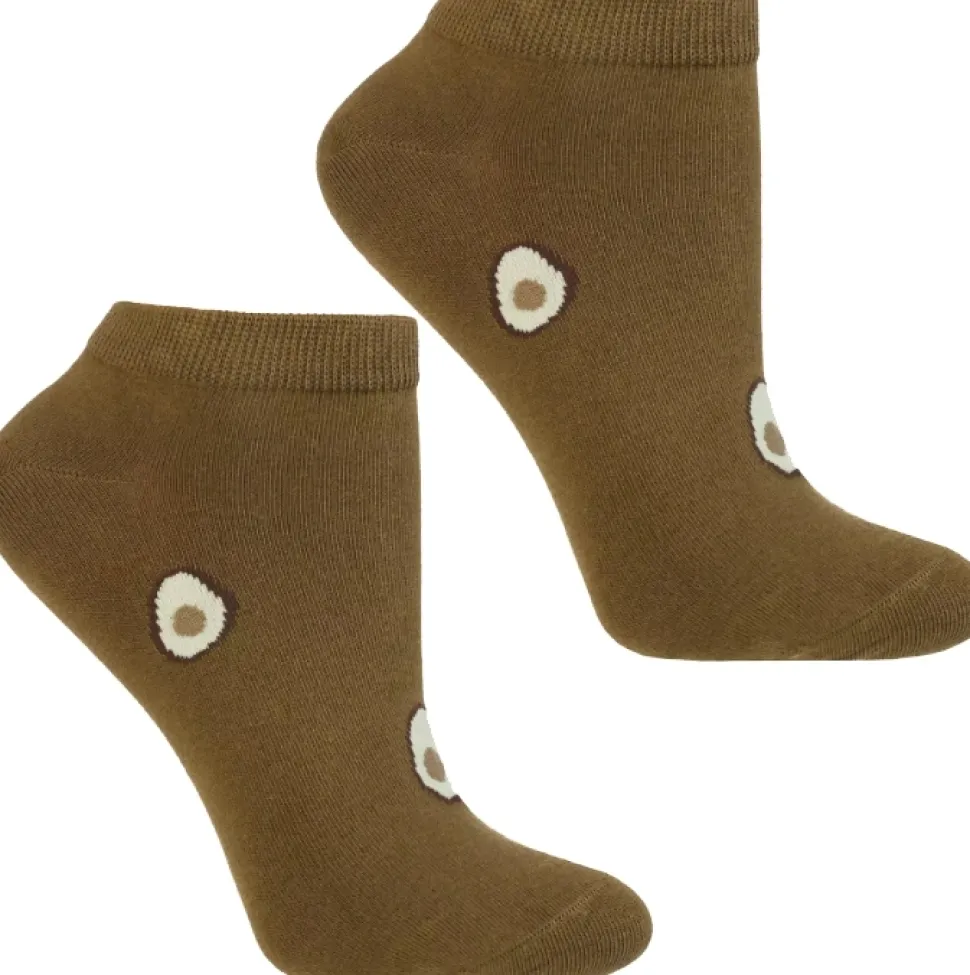 Socken mit Avocado, CSD240-164, khaki