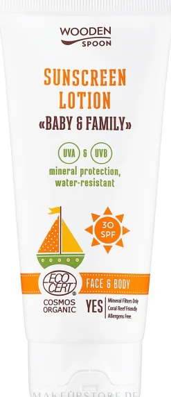 Sonnenschützende Körper- und Gesichtslotion für Babys und Erwachsene SPF 30