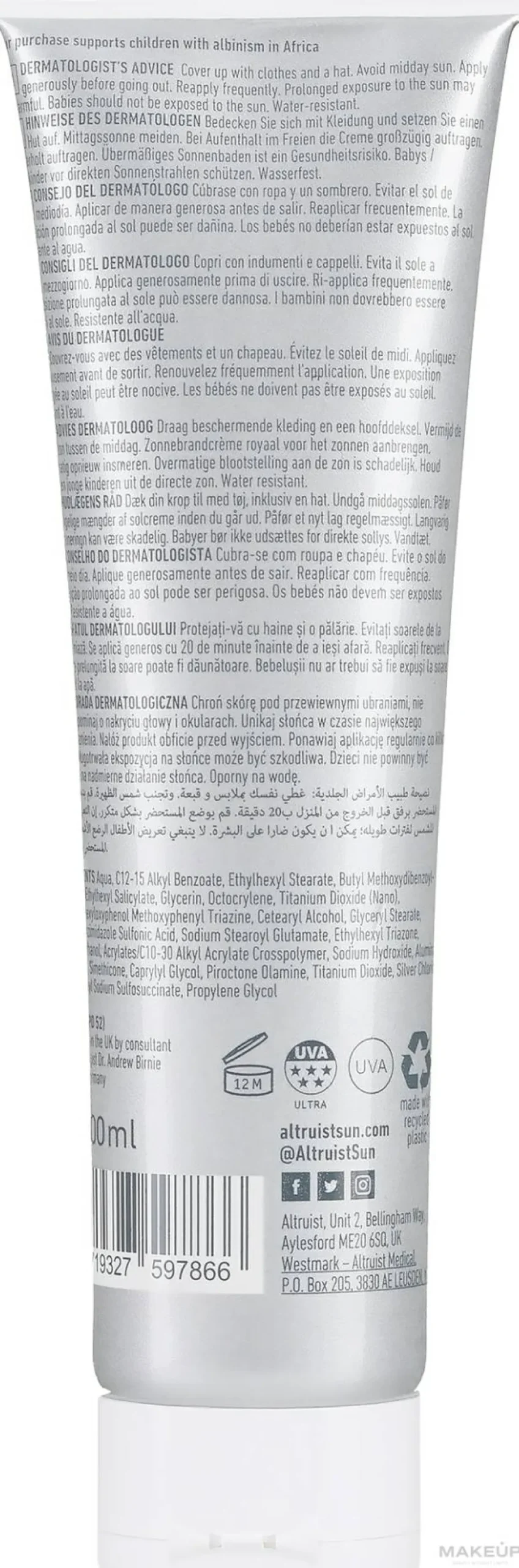 Sonnenschutzcreme für den Körper