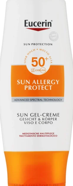 Sonnenschutzcreme-Gel für den Körper gegen Sonnenallergie SPF 50