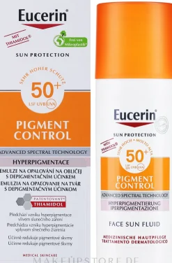 Sonnenschutzfluid für das Gesicht gegen Pigmentflecken SPF 50+