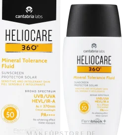 Sonnenschutzfluid mit Mineralfilter für empfindliche Gesichtshaut SPF 50