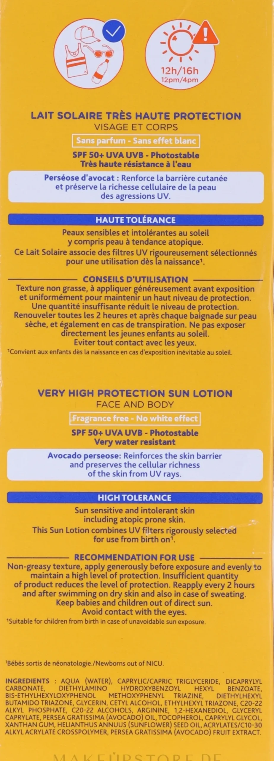 Sonnenschutzlotion für Kinder und Babys SPF 50+