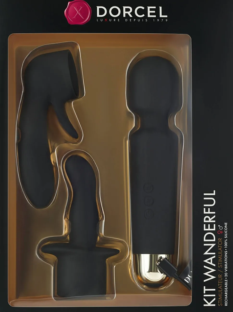 Stabvibrator mit zwei Aufsätzen