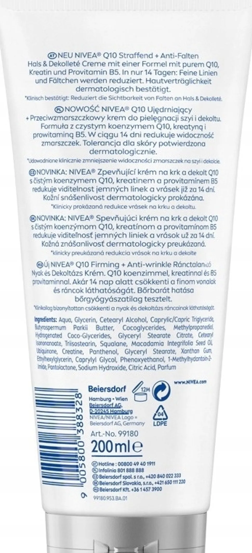 Straffende Creme für Hals und Dekolleté