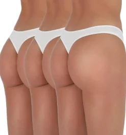 String-Tanga, Basic Thong 003, weiß, 3 Stk.