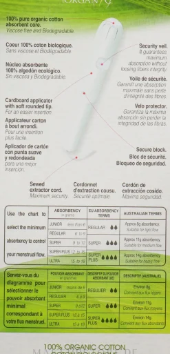 Tampons aus Bio-Baumwolle mit Applikator 14 St.