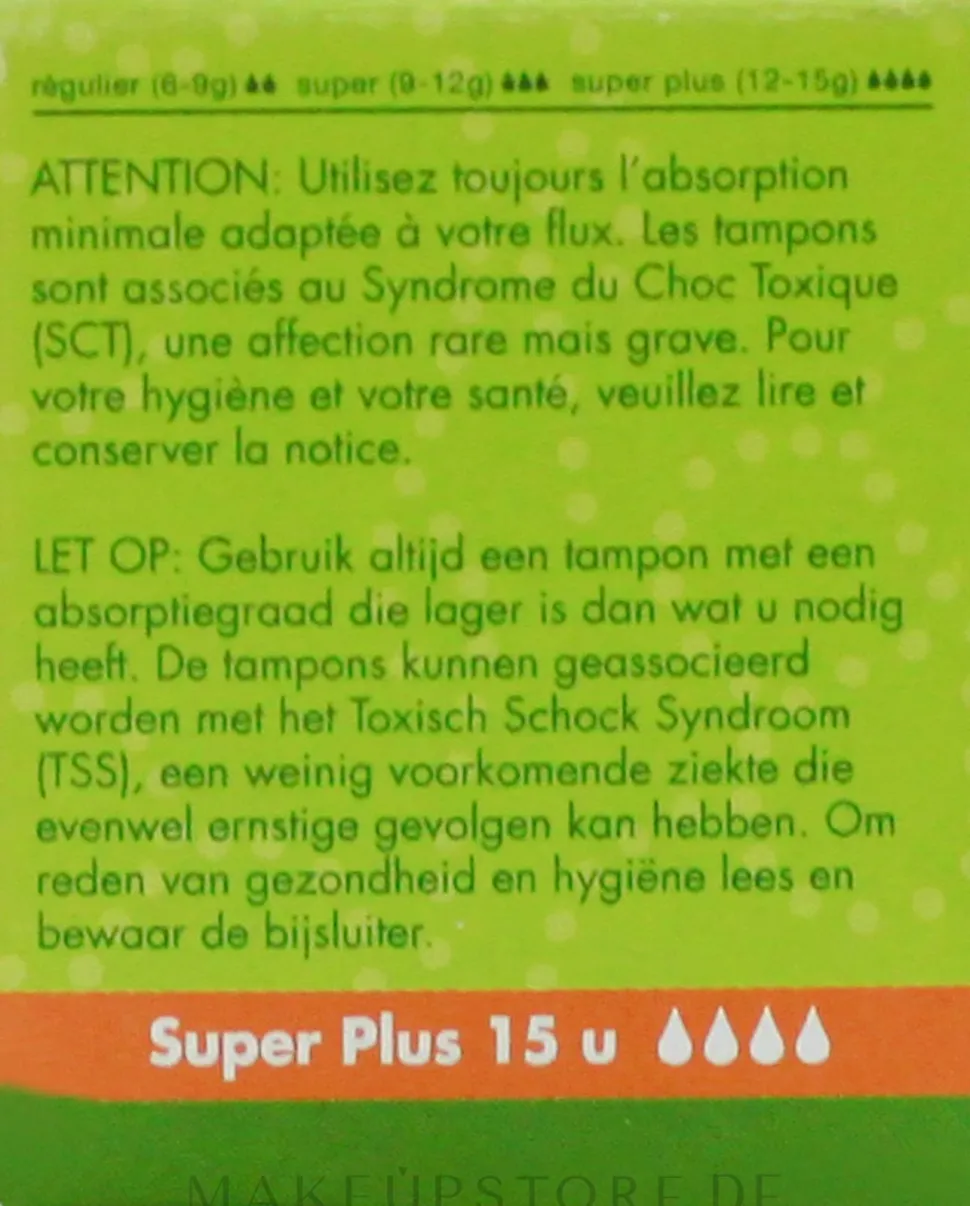 Tampons aus Bio-Baumwolle Super Plus 15 St.