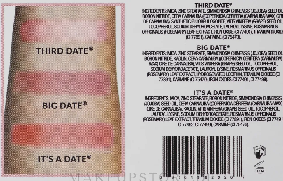 theBalm Date Night Blush Set (Rouge 3x6.5g)