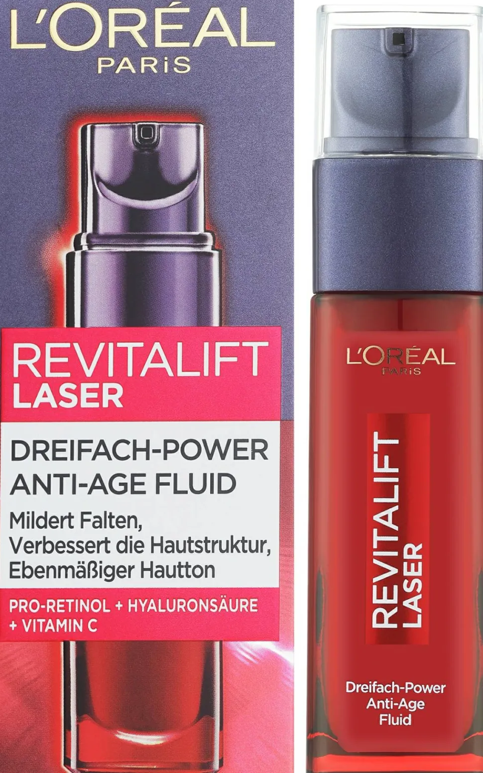 Tiefenwirksames regenerierendes Anti-Aging-Fluid mit Hyaluronsäure und Pro-Retinol