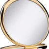 Tischspiegel AU443.3 Durchmesser 17 cm gold