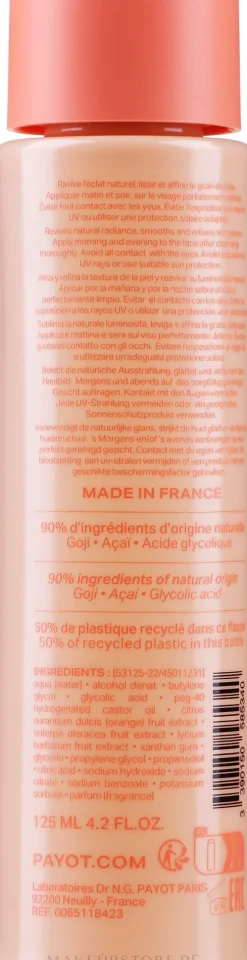 Tonisierende Mikropeeling-Essenz für das Gesicht mit Orangenextrakt und Glykolsäure
