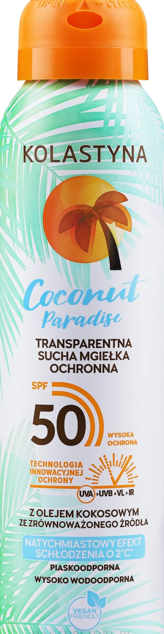 Transparenter trockener Sonnenschutznebel für Körper und Gesicht SPF 50