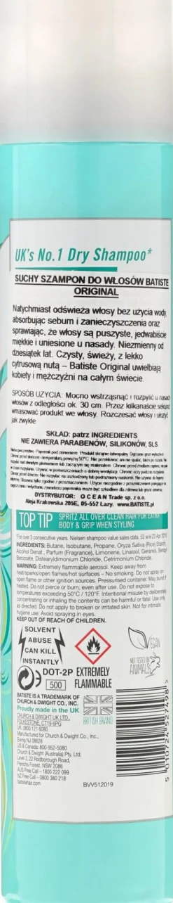 Trockenes Shampoo