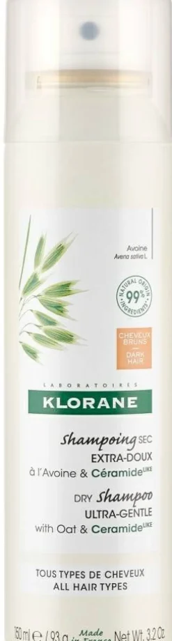 Trockenshampoo mit Haferflocken und Ceramiden für dunkles Haar