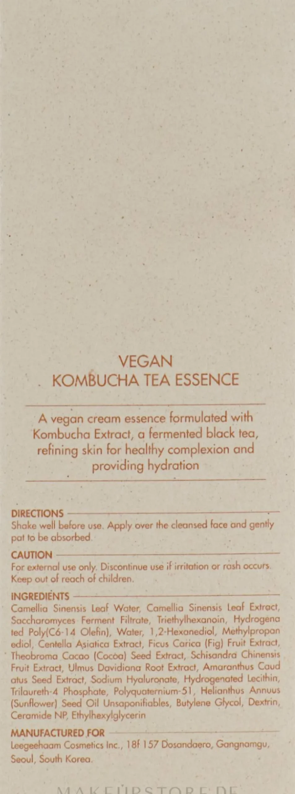 Vegane multifunktionale Cremeessenz mit Kombuchi und Schwarztee-Extrakt