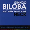 Verjüngende und regenerierende Tuchmaske für den Hals mit Gingko Biloba-Extrakt 50+