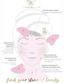 Verjüngender und beruhigender 3D Massagestein für Gesichts- und Dekolleté aus Rosenquarz