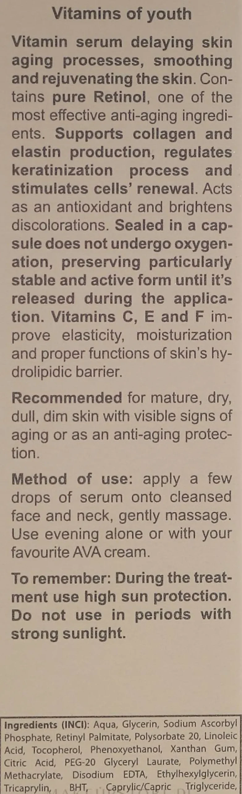 Verjüngendes Gesichtsserum mit Retinol