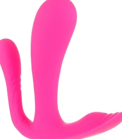 Vibrator mit Analstimulator rosa