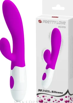 Vibrator mit Klitoris-Stimulation 30 Modi violett