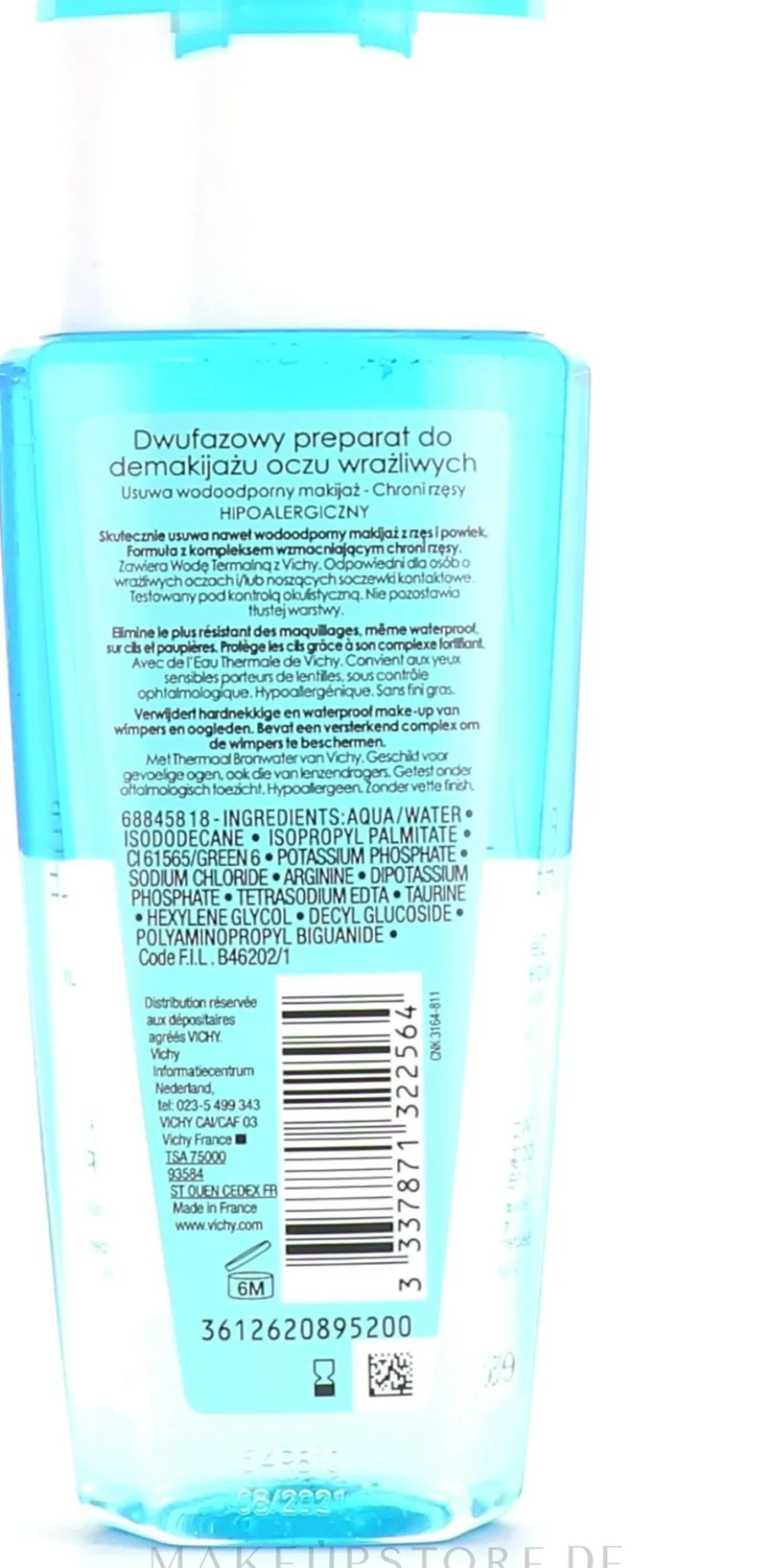 Vichy Purete Thermale Waterproof Eye Make-Up Remover
